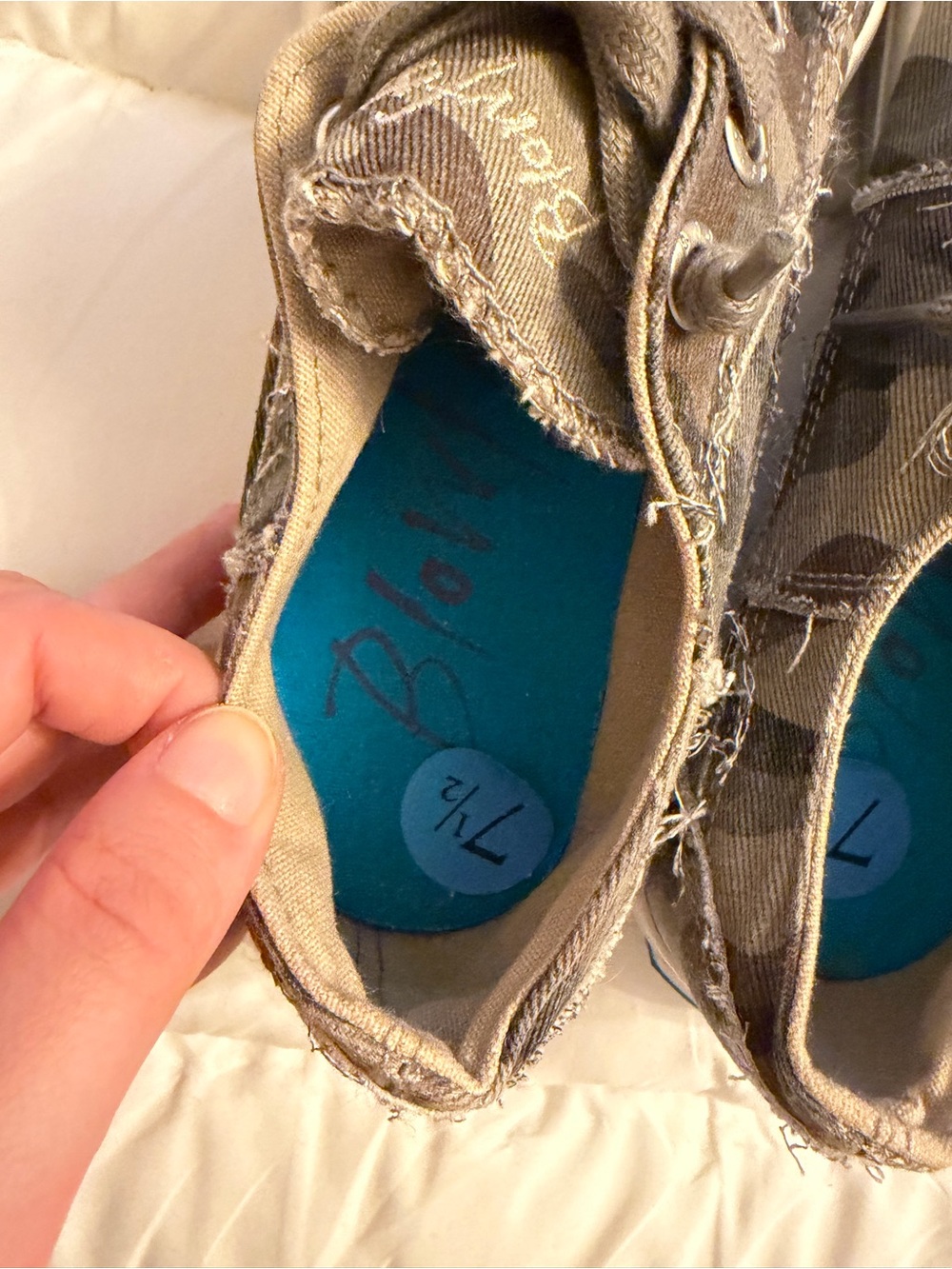 Blowfish Olive Green Camo Canvas Sneakers - Picture 3 of 5